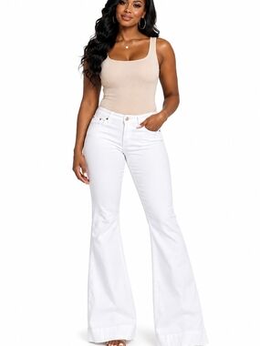 GUESS Jeans White Flare Bell Bottom Denim Pants – Waist 28